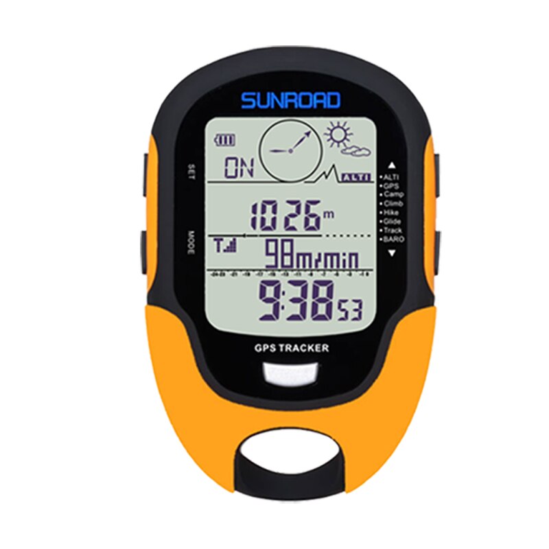 SUNROAD-reloj de bolsillo recargable por USB, altímetro de brújula, barómetro de pesca, resistente al agua, con retroiluminación y temperatura de escalada: FR510