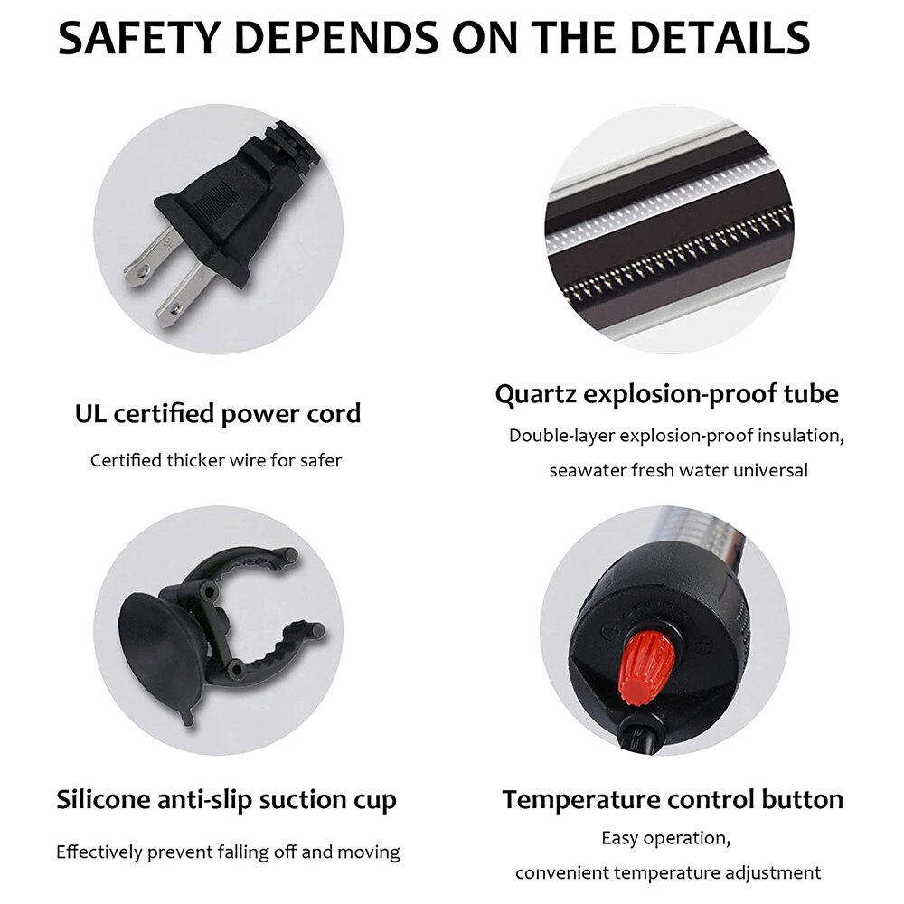 25W/50W Verstelbare Temperatuur Thermostaat Aquarium Heater 30L/60l Fish Tank Automatische Boiler Duiken Verwarming staaf Eu Ons