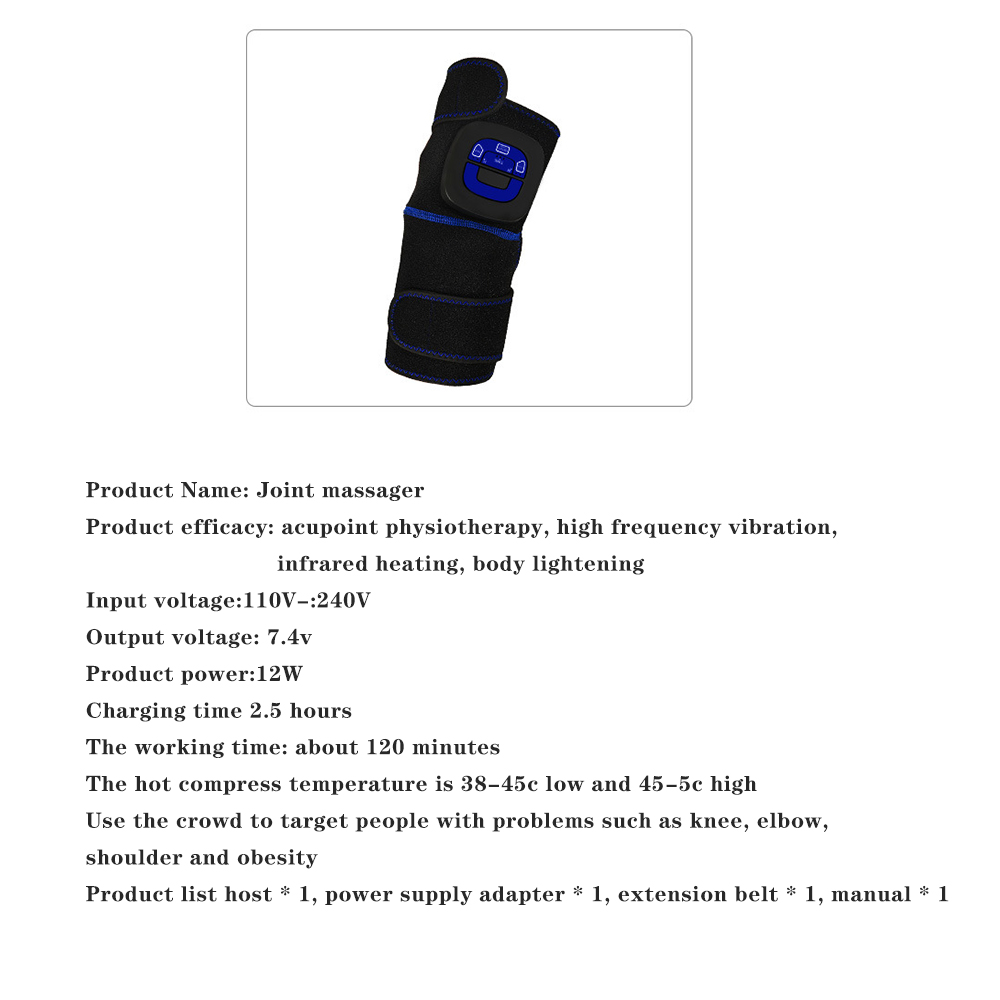 Electric Knee Massager Knee Joint Physiotherapy Heating Knee Pad Massager Knee Pad Vibration Massage Pain Relief Health Care