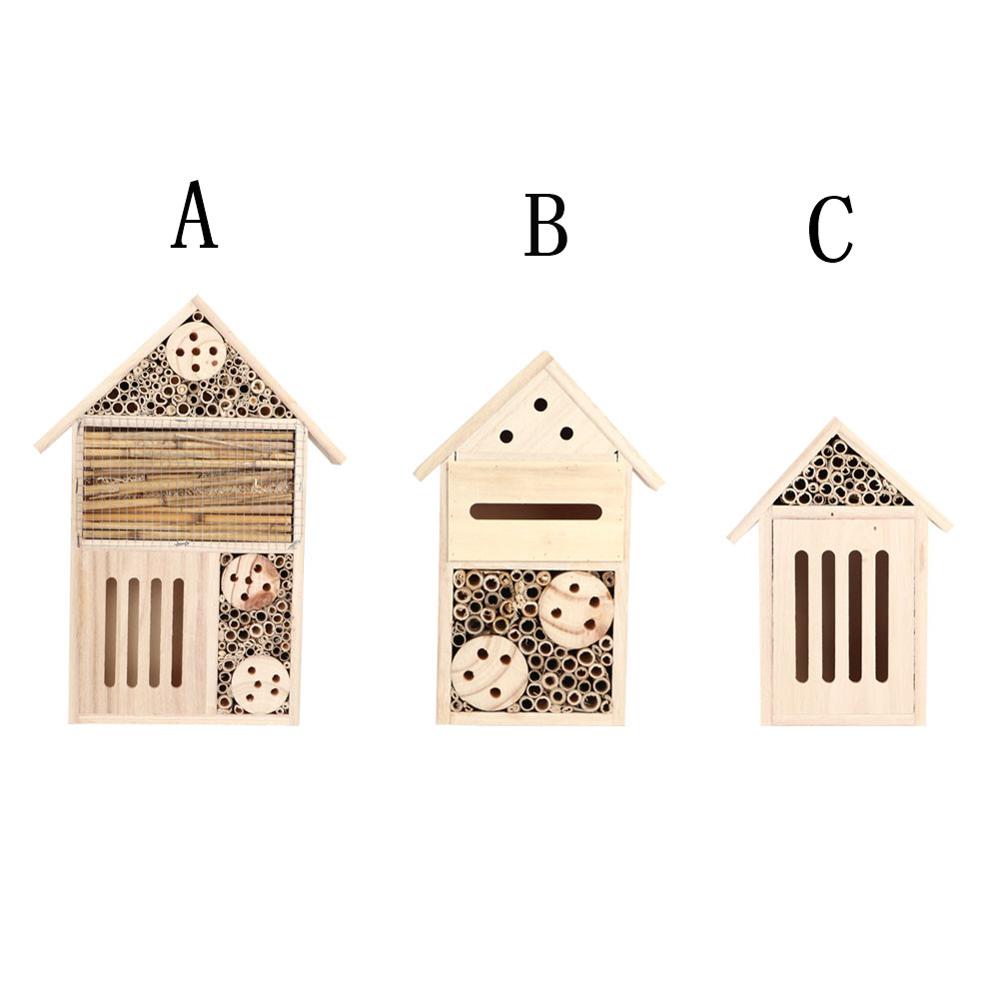 Ant Farm Insect House Garden Outdoor Wooden Insect Bee House Wood Bug Room Shelter Nesting Box Decoration Castle Insects Box