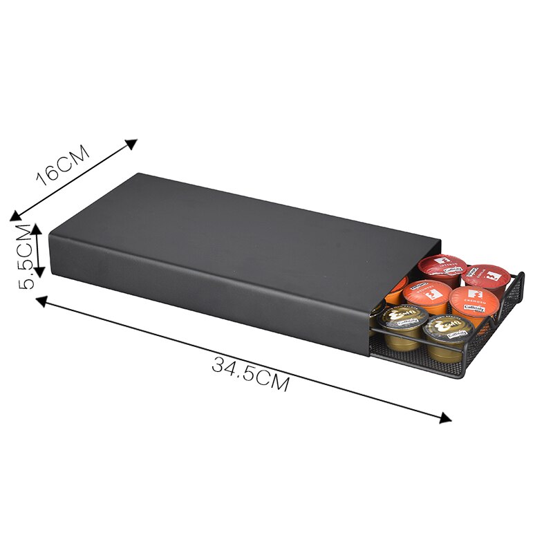 Praktisk kaffe kapsel arrangør kaffe kapsel stativ skuffer holder til dolce velbehag / lavazza / nespresso kaffe kapsler hyller