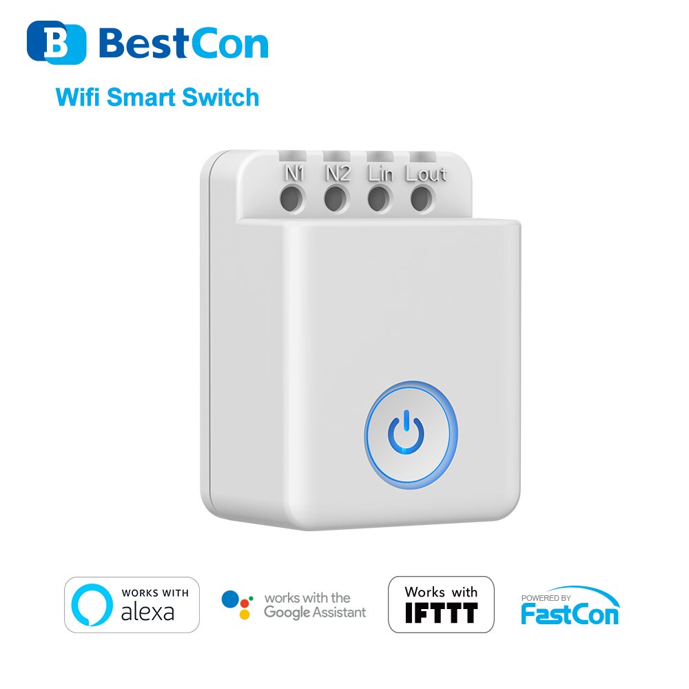 Bestcon RM4C Mini Wifi Ir Universele Smart Afstandsbediening Bestcon MCB1 Wifi Diy Smart Switch Via Broadlink App Werken Met alexa