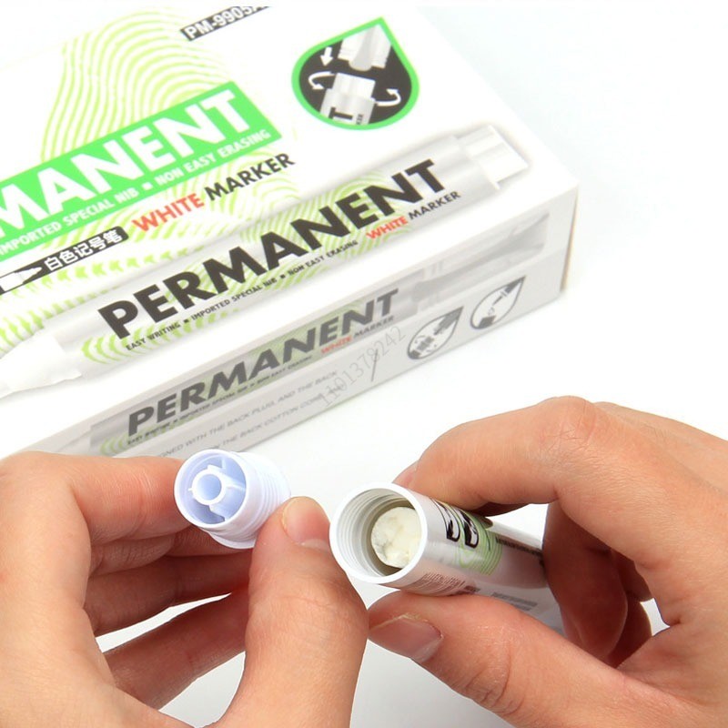 1/2/5 Stuks Olieachtige Witte Marker Pen 3.0Mm Olieachtige Waterdichte Witte Gel Pennen Schrijven Tekening Graffiti Briefpapier Wrting Schoolbenodigdheden