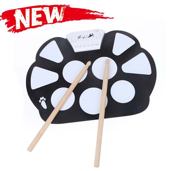 Elektronische Drum Set Roll Up Drum Pad Kit Silicon Opvouwbare Met Drumstick Slaginstrument