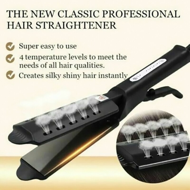 Pro – lisseur de cheveux ondulés, pince à sertir, fer plat, prise AU/UK/EU/US