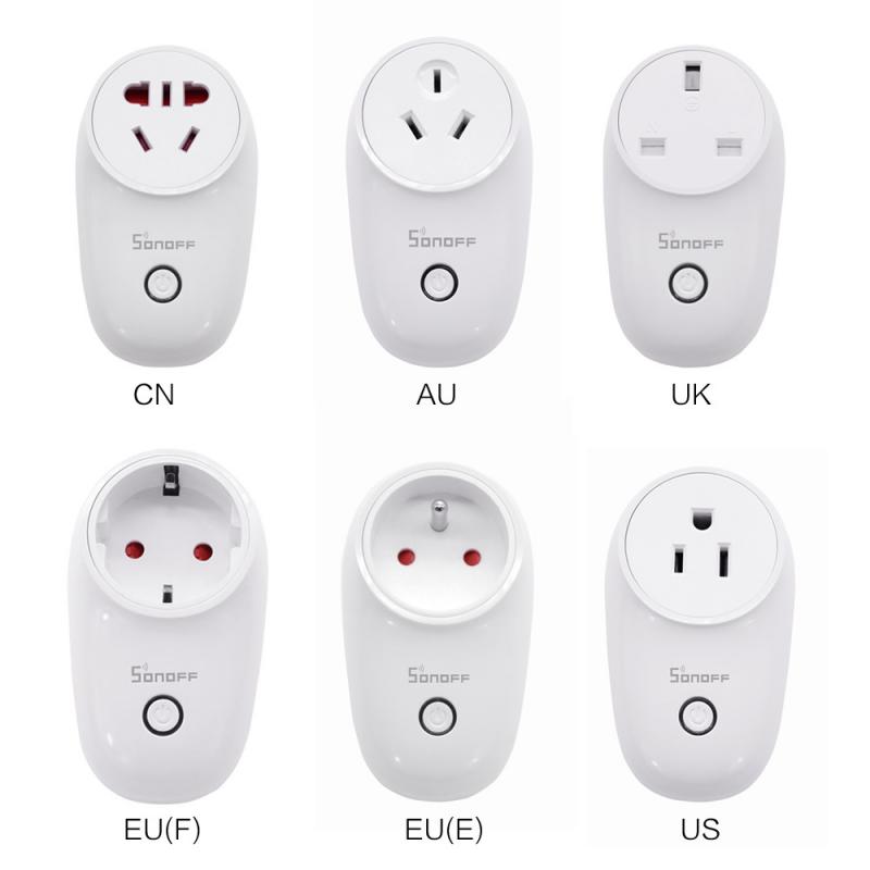 Sonoff S26 Grundlegende WiFi Clever Sockel AU/CN/EU/UK/UNS Drahtlose Stecker Clever Heimat Schalter steckdosen Arbeit Mit Alexa Google Assistent
