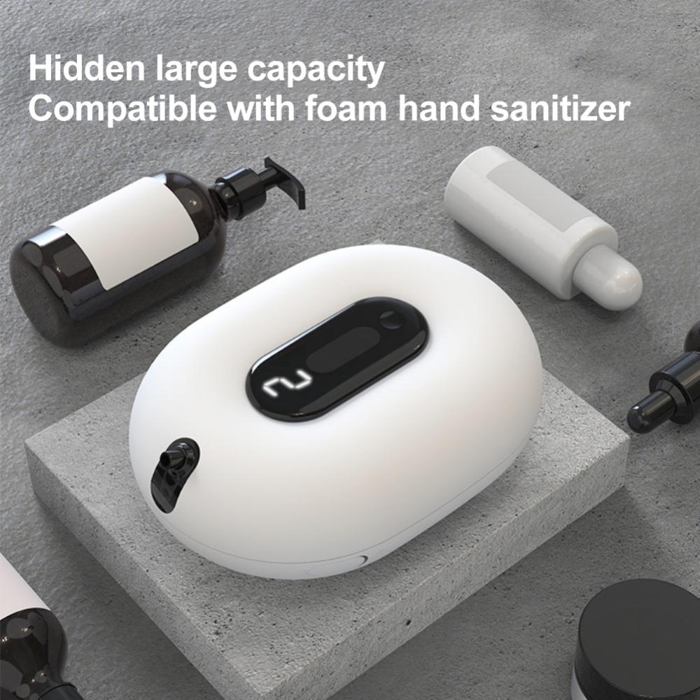 Dispensador de jabón automático para baño, dispositivo de espuma de inducción para lavar el teléfono móvil, pantalla Digital sin contacto, montado en la pared, infrarrojo