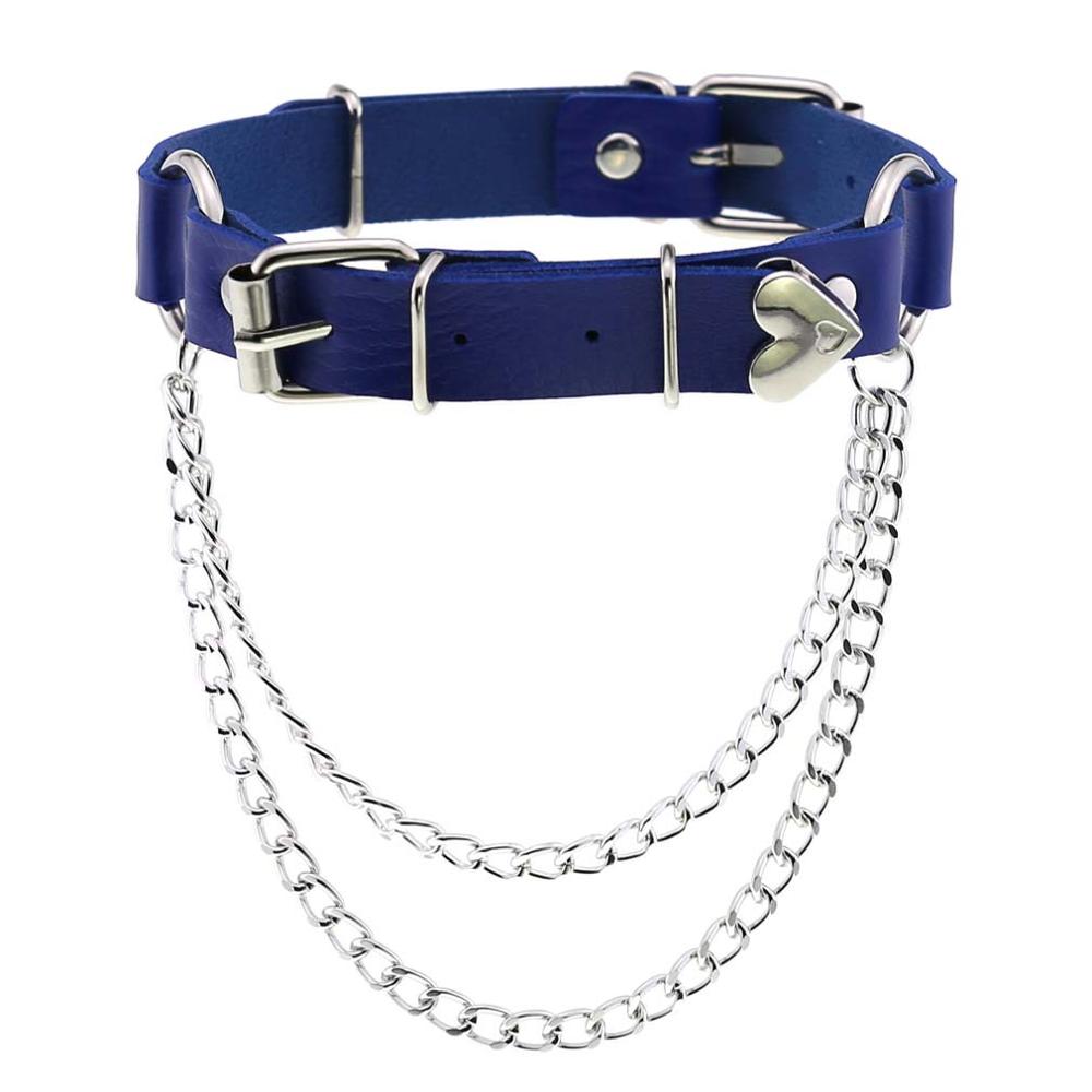 Perzik Hart Choker Ketting Goth Kleding Harajuku Ketting Punk Gothic Kwastje Hals Ketting Sieraden Voor Vrouwen Valentijnsdag: Donker Goud