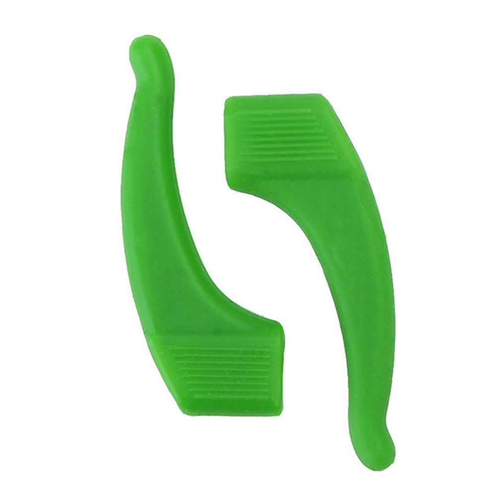 1 pairs Silicone Anti-slip Holder For Glasses Accessories White/Black Ear Hook Sports Eyeglass Temple Tip stoppers: Green