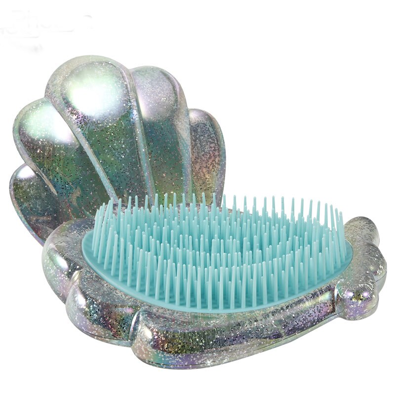 Green Shell Comb Environmental Protection Anti-knotted Children Hair Comb Portable