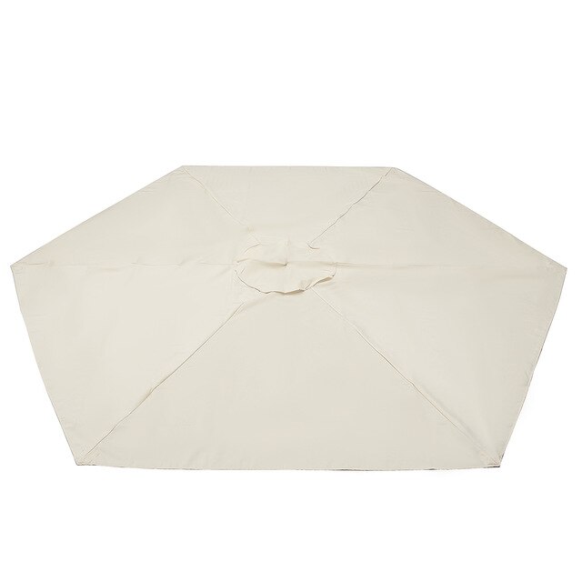 270cm 6 Bones Waterproof Canopy Anti UV Garden Parasol Canopy Cover Outdoor Umbrella Cover Canopy Patio Awning Sun Sun Shelter: Creamy White