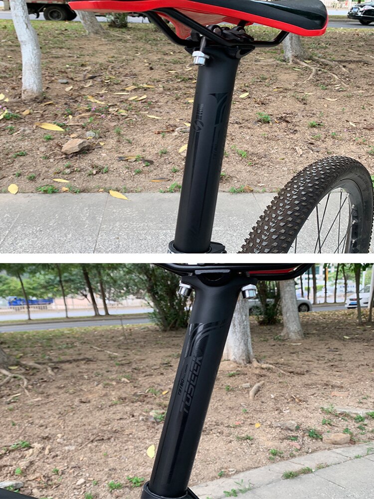 TOSEEK-tija de sillín para bicicleta de montaña T800, fibra de carbono, ultraliviana, 230g, 27,2/30,8/31,6mm
