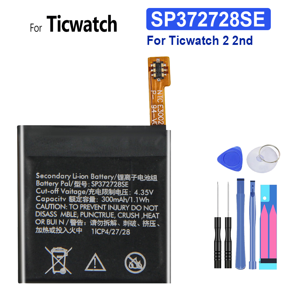 Ersatzbatterie für ticwatch 2 2nd ticwatch 2 we11056 für ticwatch 1 ticwatch 1 46mm für ticwatche für ticwatches bateira: Sp372728se