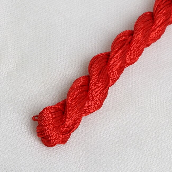 24meters Length & 1mm Diameter Chinese Knot Macrame String Wire Cord Thread for DIY Necklace Bracelet Braided String: Bright Red