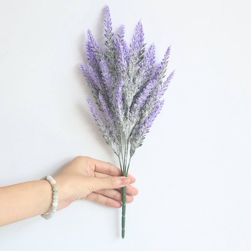 1 stk / romantisk provence dekoration lavendel blomst silke kunstige blomster korn dekorativ simulering af vandplanter