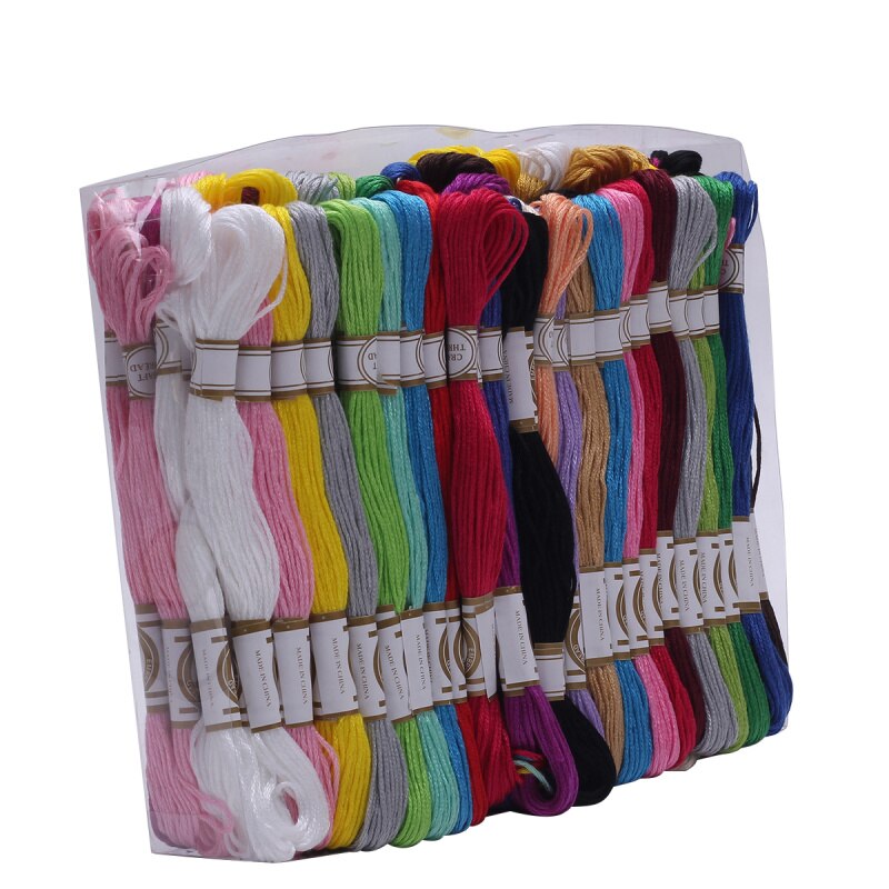 100pcs Multi-Color DIY Cross Stitch Cotton Blended Embroidery Thread Floss Home Sewing Crafts