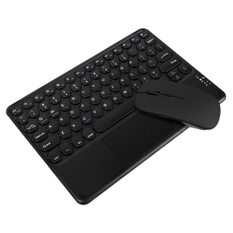 Keyboard and Mouse Set, Smart Wireless Bluetooth Mouse and Keyboard for Ios and Android Phones and Tablets: Black