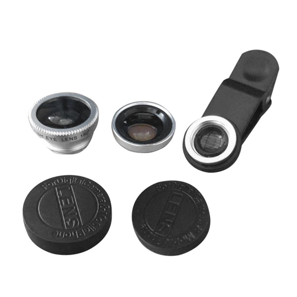 3-in-1 Multifunctional Phone Lens Kit Fish Lens + Macro Lens + Wide Angle Lens Transform Phone Into Camera: Light Green