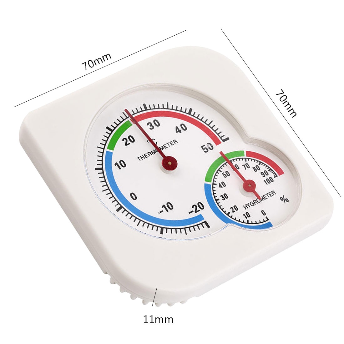 Clock-shaped Wall-mounted Temperature Humidity Met... – Grandado