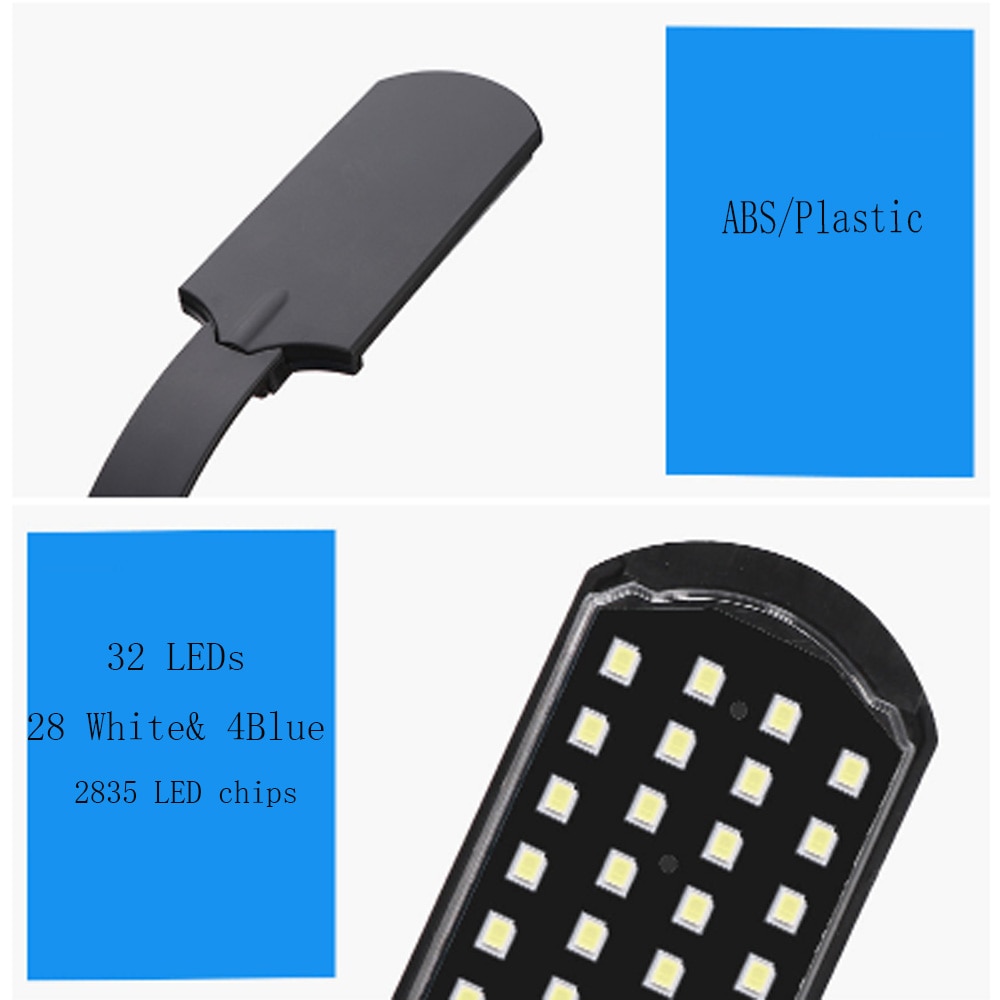 Led akvaario valaistus 5w clip-on kevyt aqua nano kala tuoreita kasveja säiliöt