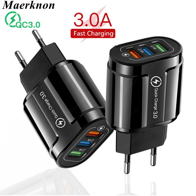 3 usb-telefoonladers, snel opladen, 3.0 mobiele telefoonladers, wandlader voor iphone 11 pro xr, xiaomi redmi mobiele telefoonlader