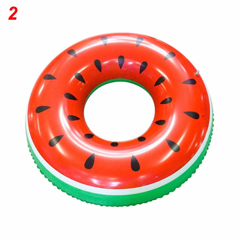 Sikkert vandmelon oppustelig svømning ring svømning pool svømme cirkel omgange voksne børn strand legetøj: 2