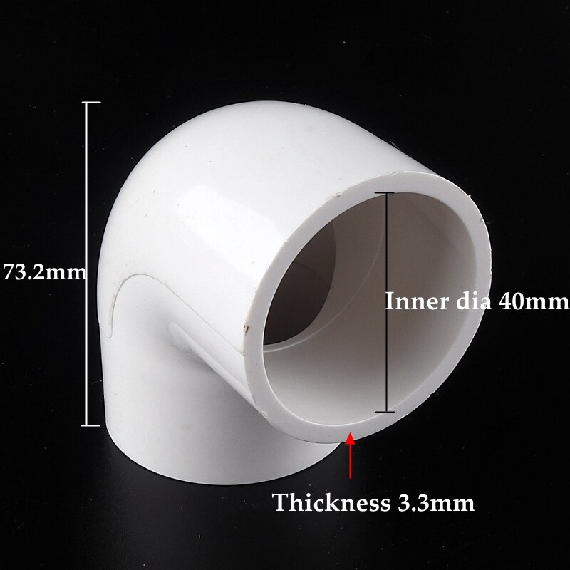 20pcs~5pcs Inner Diameter 20~50mm PVC Pipe 90° Equal Elbow Connector Plastic Water Supply Joint Fittings Irrigation System Parts: Red / 1/2''