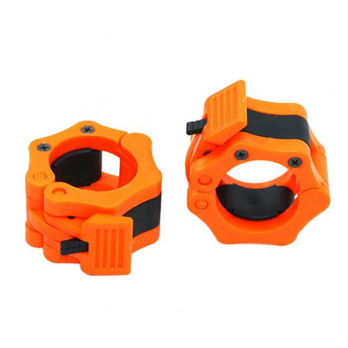 2Pcs 50mm Barbell Collar Locking Clip Clamp Quick Release Bar Gym Fitness Buckle: Orange