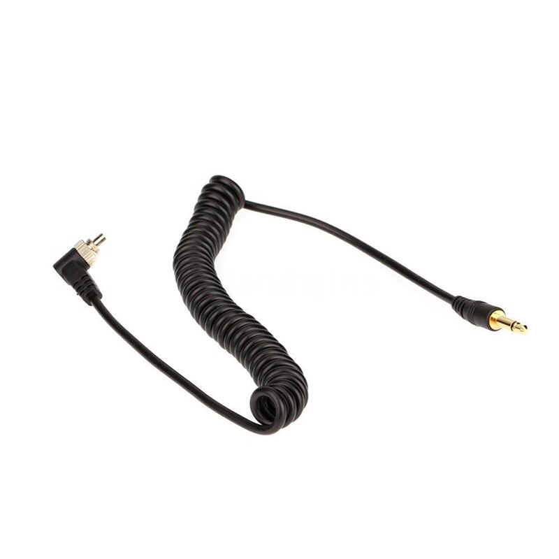 Flash Light Spring PC Sync Cable 3.5mm To Male Flash Plug For Photography Studio Camera Flash Trigger Accessories