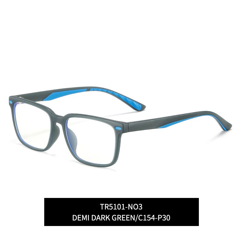 Tr90 Children Kids Boy Girl Blue Light Blocking Rivet Glasses Square Acetate Clear Lens UV400 Computer Gaming Eyeglasses Frame: DARK GREEN