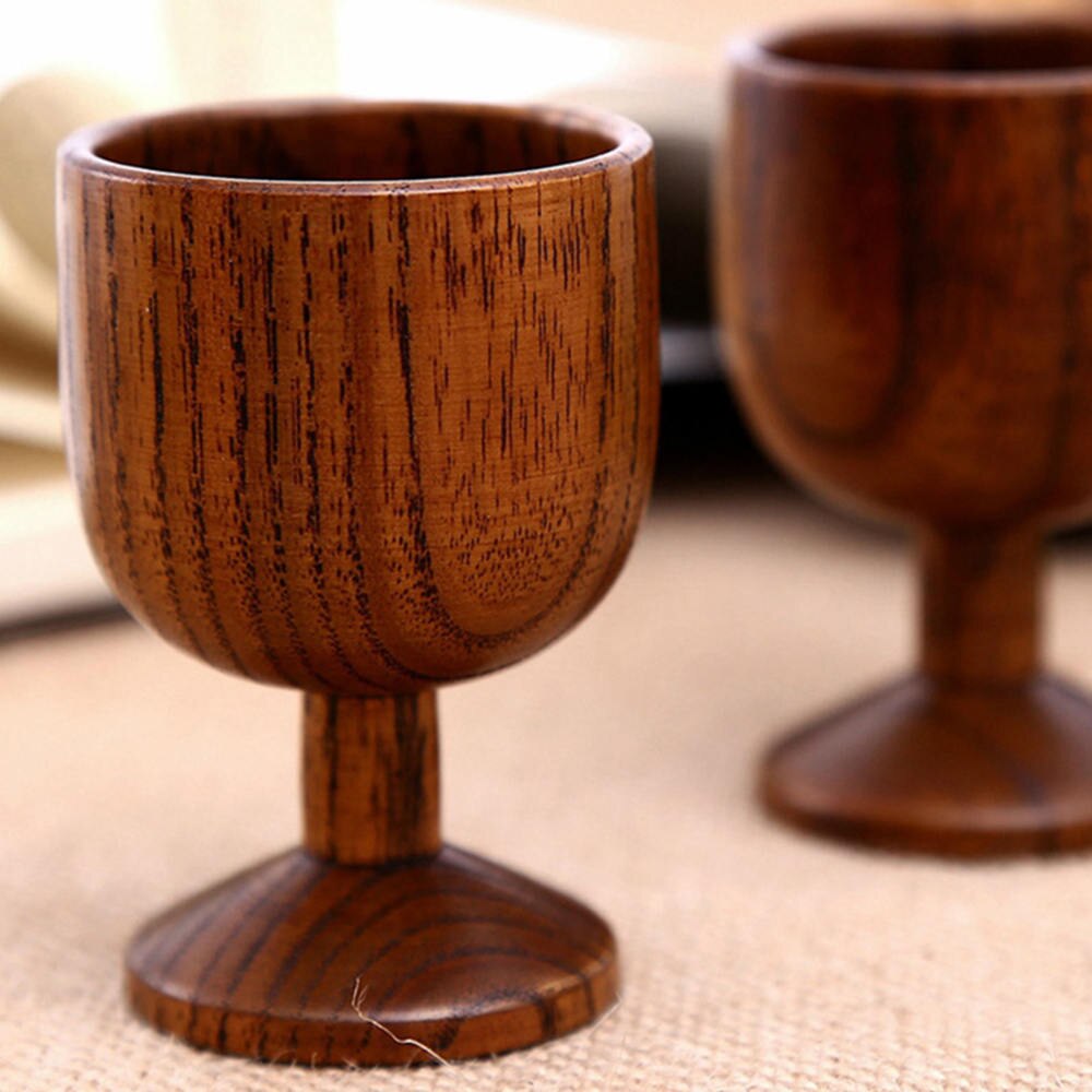 7 * 4.5 cm Wooden Wine Glass Handmade Jujube Water Coffee Whiskey Cup Classical Solid Wood Cup Drinkware Kitchen Tool