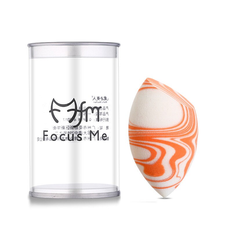 Make-up ei spons puff cosmetische microvezel spons ei foundation poeder make-up ei spons: Zalm gesneden