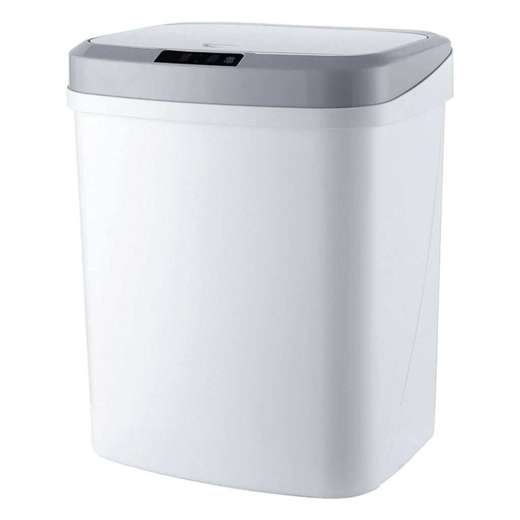 Automatisk sensor skraldespand skraldespand køkken stue badeværelse affaldskurv 15l: Hvid 15l