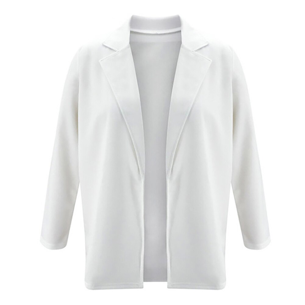 Nuevas chaquetas para mujer, Chaqueta de punto ajustada con solapa de Color sólido, chaqueta de oficina, traje, abrigo, traje de oficina, traje Formal para mujer