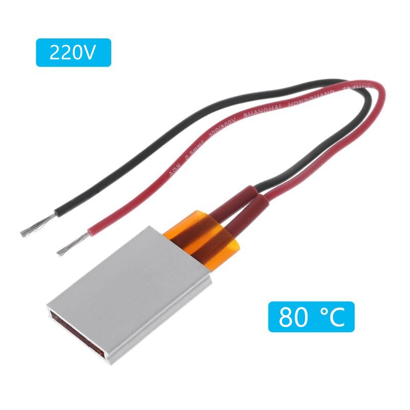 12V-220V Ceramic PTC Heater Heating Element Electric Incubator Heating Plate Constant Temperature Chicken Incubation Accessories: 220V-80C