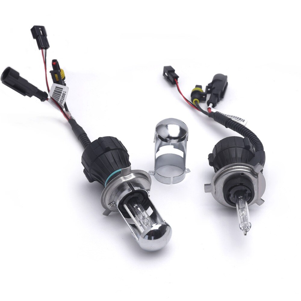 2 stk bi xenon  h4 lampe skjult bil forlygte udskiftning pærer  h4-3 bixenon hi/lo beam lys 4300k 5000k 6000k 8000k 10000k 12000k