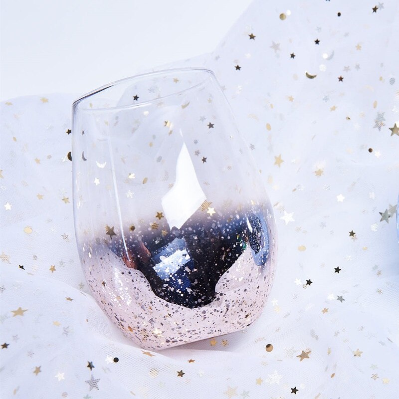 Moderne 500ml ins stjernehimmel glass vannflaske husholdning mage kopp melk juice kaffe smoothie drikke øl krus: Stjernehvit rosa