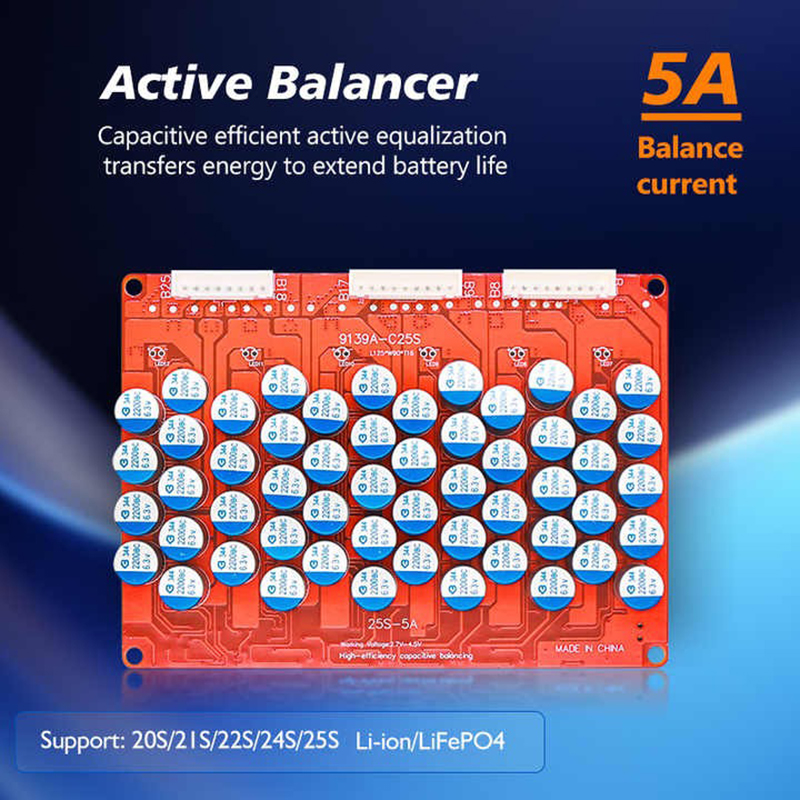 5A Batterij Actieve Equalizer Balancer Egalisatie Balanceren Li-Ion/LiFePo4 18650 Lithium Balance Board 4 S 8 S 10 S 16 S 24 S