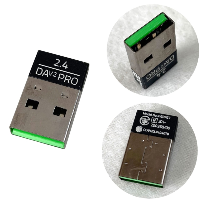 2.4Ghz USB Receiver Wireless Dongle Receiver USB Adapter for Deathadder V2 PRO Wireless Gaming Mouse Keyboard