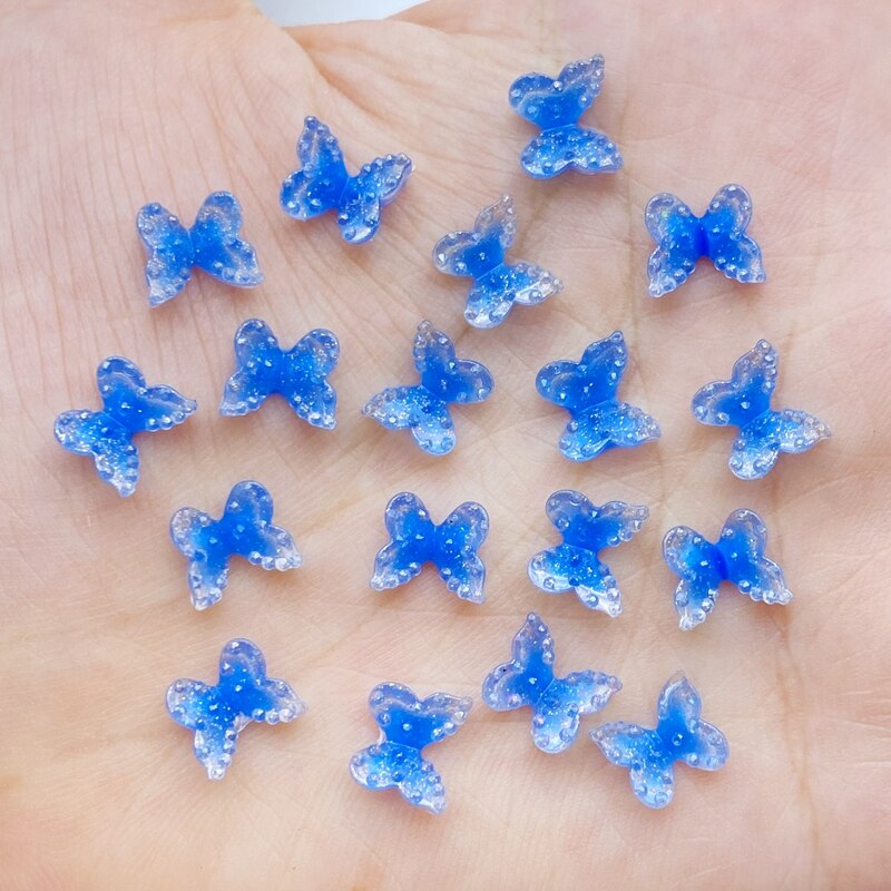 60Pcs Cute Mixed Mini 3D Butterfly Flat Back Resin Cabochons Scrapbooking DIY Jewelry Craft Decoration Accessorie K34