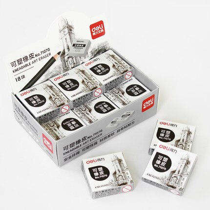 6PCS/Set Kneadable Eraser Pack Art Supplies Sketch Drawing Eraser Soft Kneaded Eraser Pencil Erasers For Kids