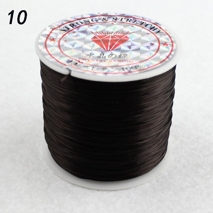 60 M Colorful Flexible Rope DIY Crystal Beading Stretch Cord Elastic Line Beadwork Wire Thread Jewelry Making 21 colors wire: Silver