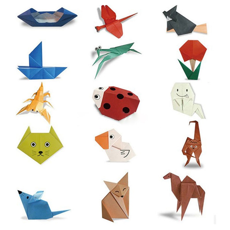 Papel de origami de colores para decoración, bricolaje, 10x10cm, 2 lados, para