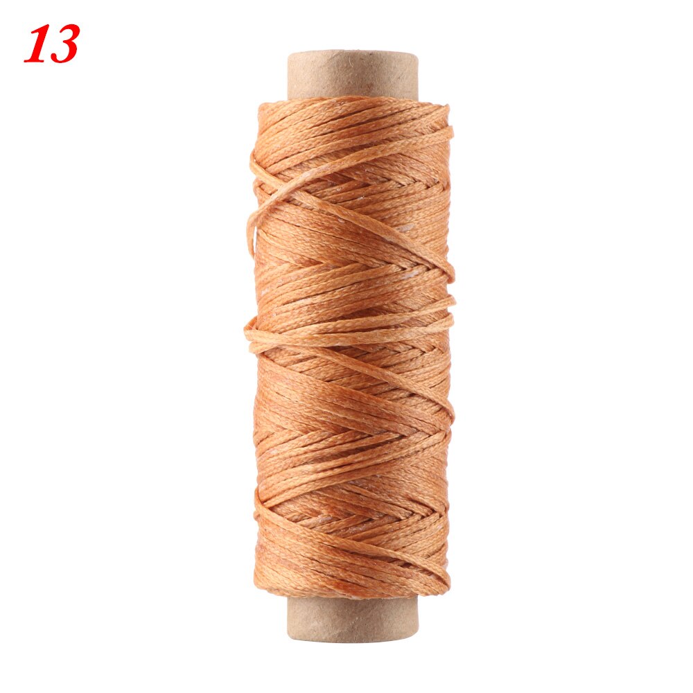 30m/roll 210D Waxed Thread Cotton Sewing Line Flat Cord String Strap Hand Stitching Thread For Leather Handicraft Tool Sewing