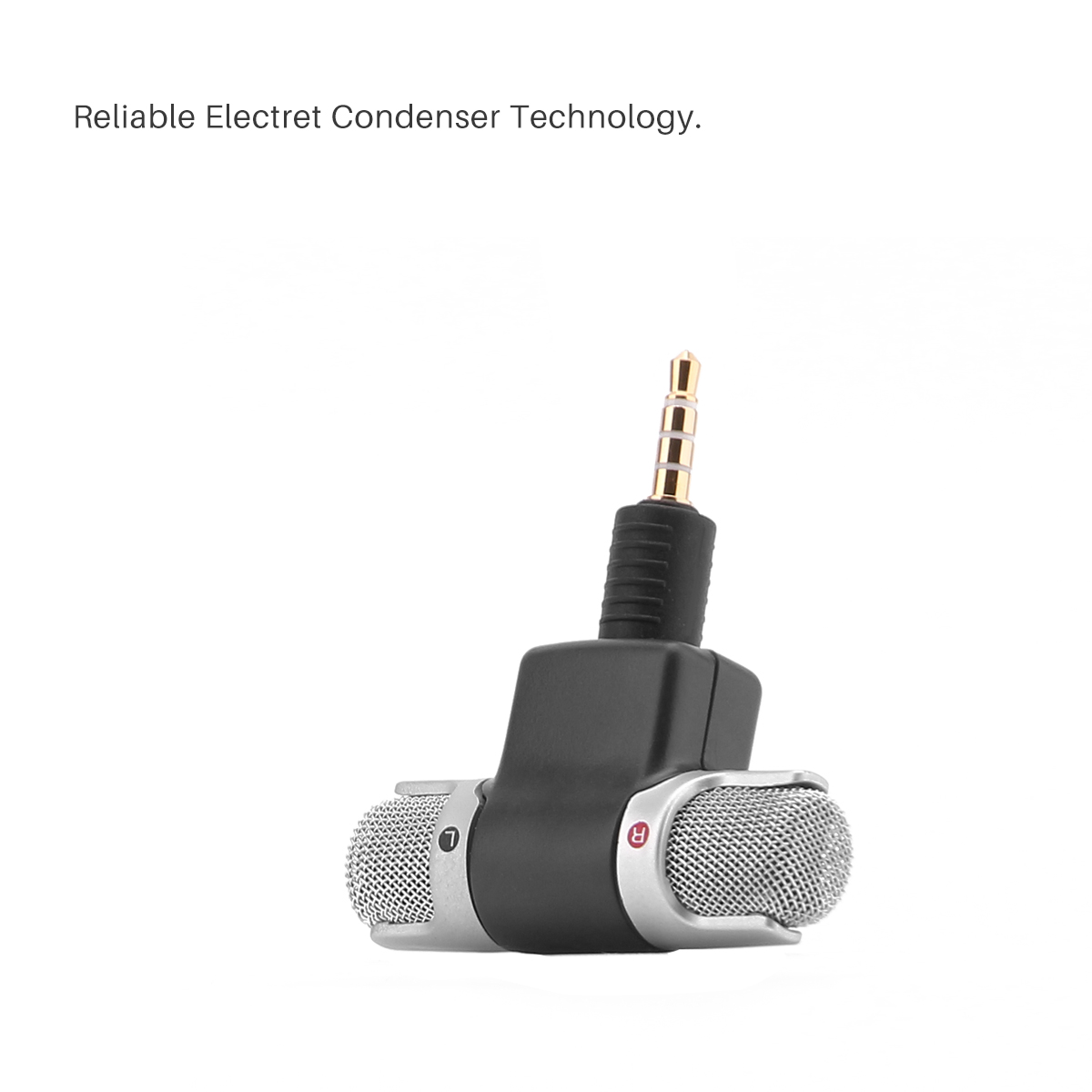 Mini Portable Mic Digital Stereo Microphone Digital Stereo Recorder for Phone Mic with 3.5mm Jack Device Recorder