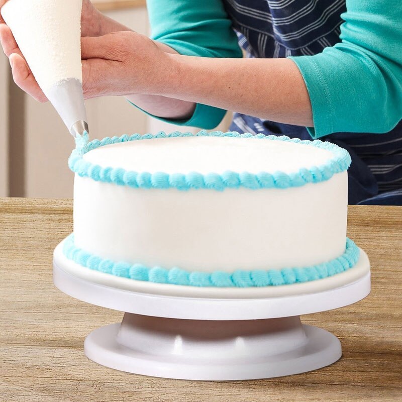28Cm Plastic Taart Draaitafel 360 Roterende Cake Decorating Anti-Slip Ronde Taart Pannen Cake Draaitafel BK018