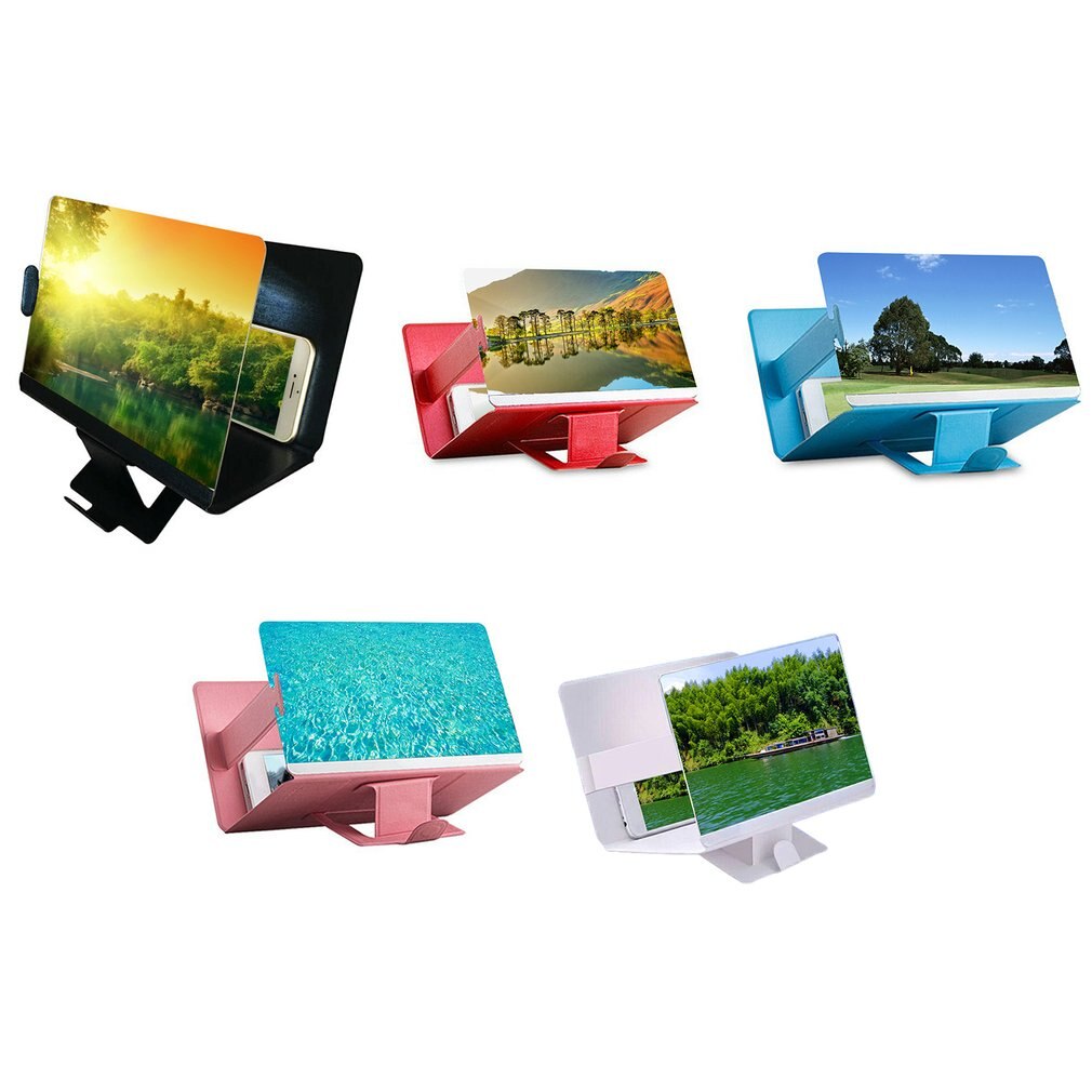 8.2 Inch Mobiele Telefoon Screen Vergrootglas Ogen Bescherming Display 3D Video Screen Versterker Vouwen Vergroot Uitbreiden Stand Houder