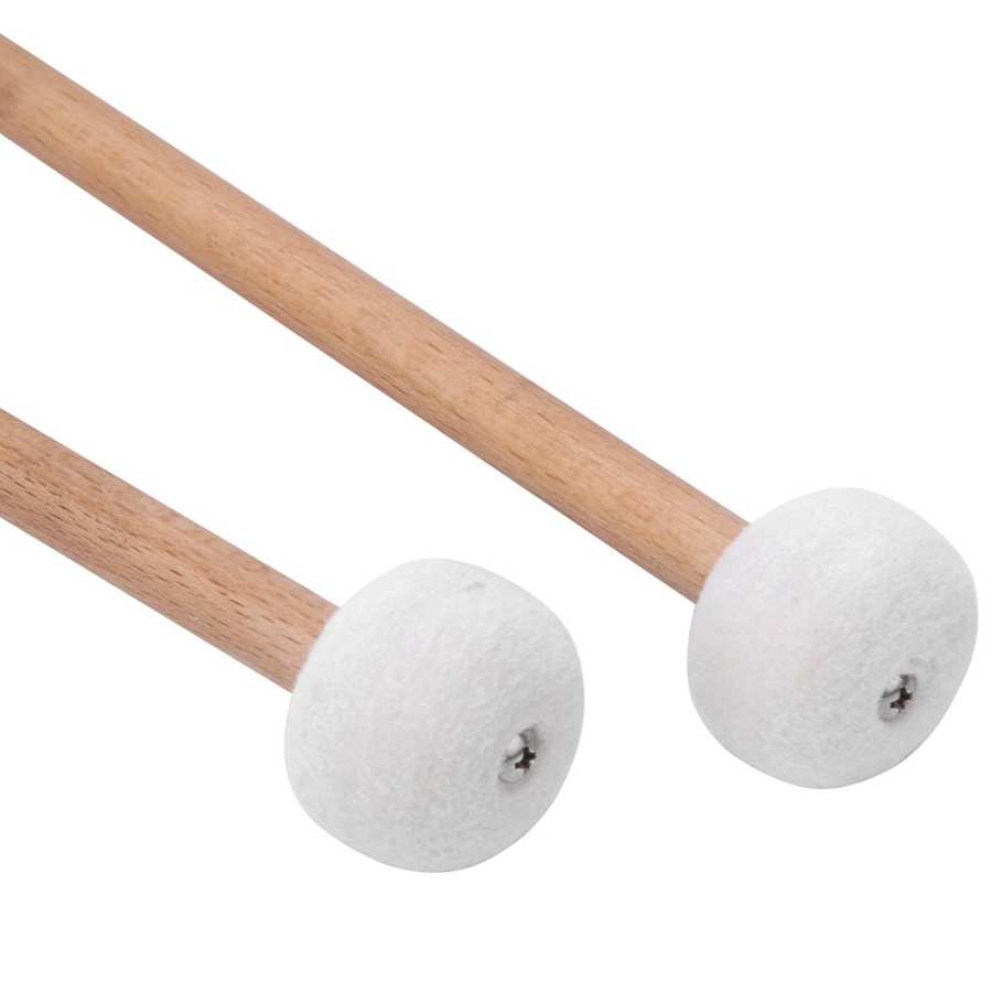 Pyugxab 6 Stuks Dubbele Hoofd Drum Bekken Gong Mallet Zachte Sticks Mallets Staven Vilt 385mm