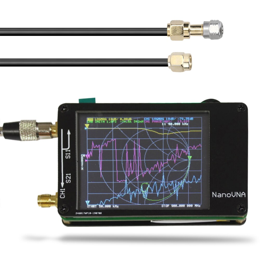 2.8 Inch Mini Vector Network Analyzer Digital LCD Display Touching Screen Antenna Analyzer Standing Wave Measuring Instrument