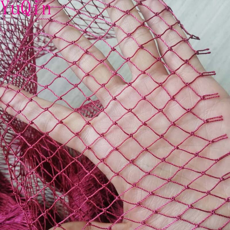 Red Semi-finished fish net trawl net Accessories Barrage net tool Breeding network Home and icrop solation network fishing gear
